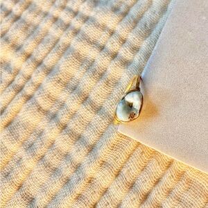 Gold filled Ring with Larimar stone